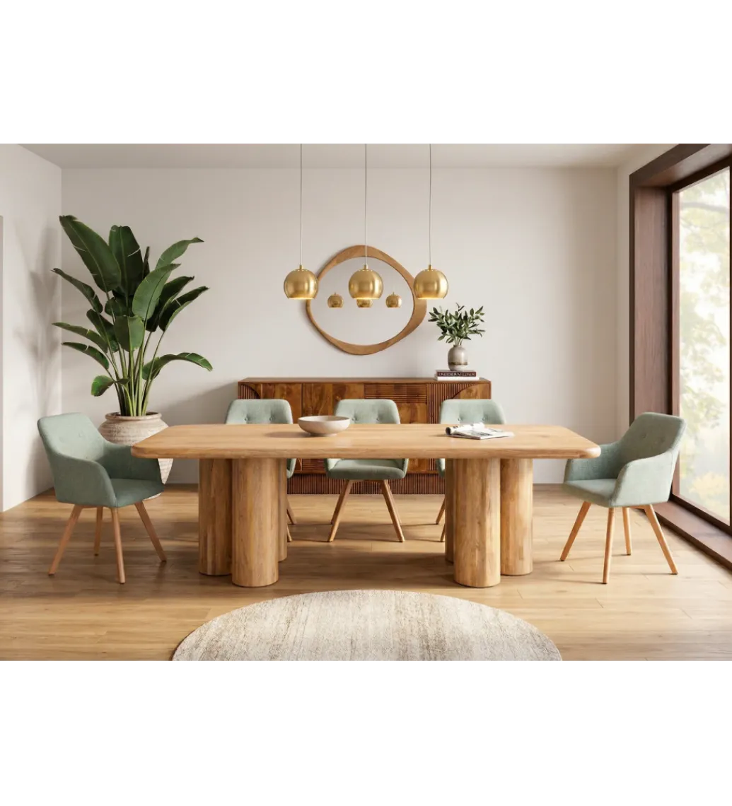 Stół ART DECO 240 cm drewno mango naturalny*Invicta Interior Online