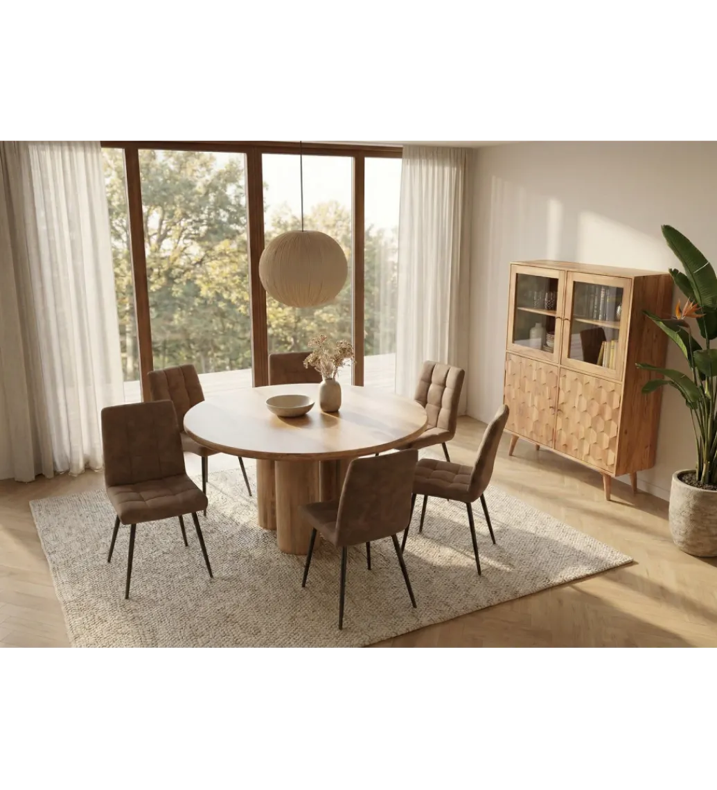 Stół ART DECO 140 cm drewno mango nautralny*Invicta Interior Outlet