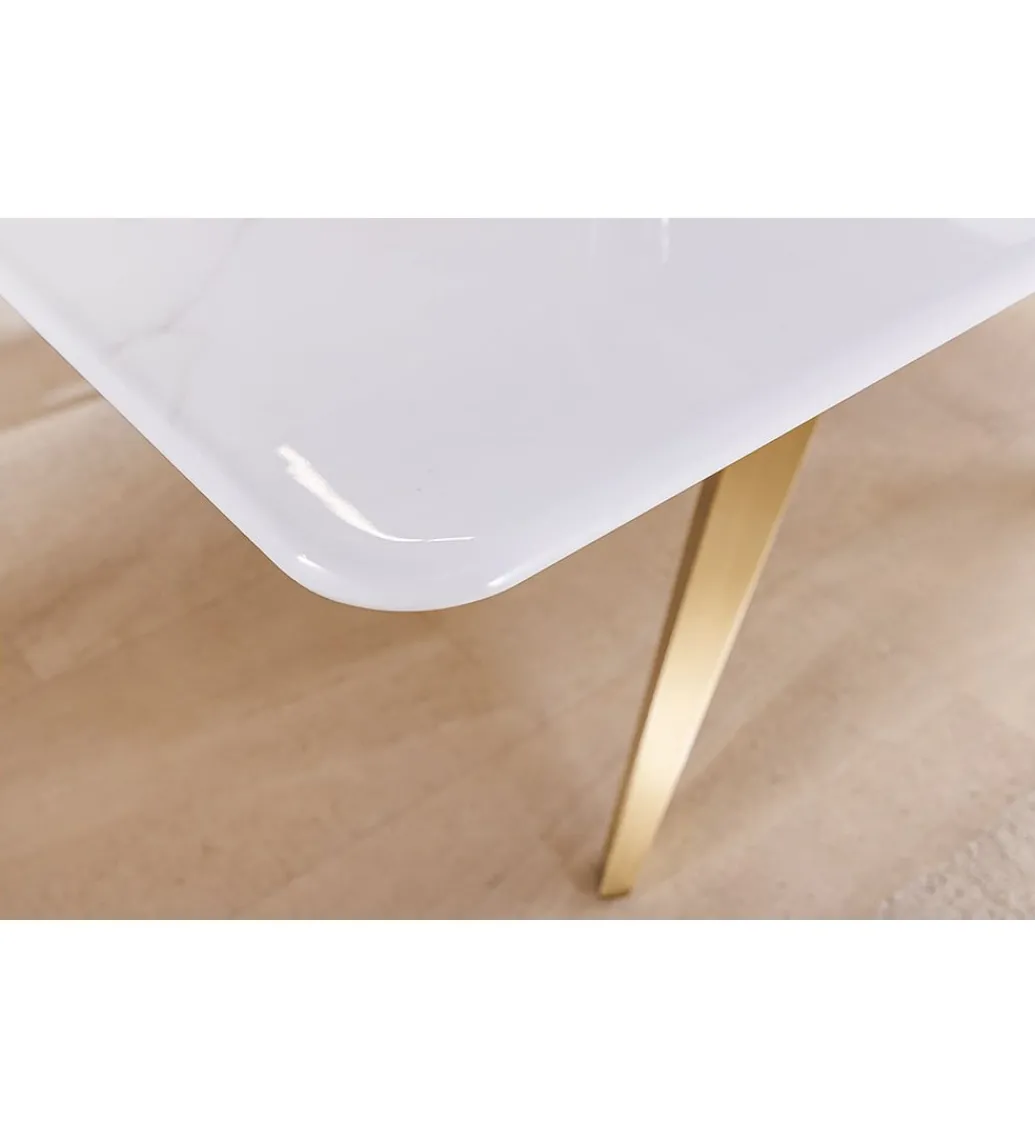 Stół ART LIVING 200 cm blat ceramika w optyce białego marmuru*Invicta Interior - przedsprzedaż Discount
