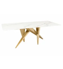 Stół ART LIVING 200 cm blat ceramika w optyce białego marmuru*Invicta Interior - przedsprzedaż Discount