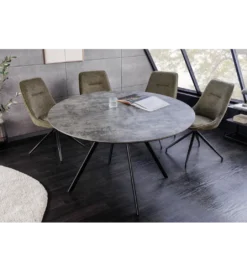 Stół ATELIER 120 cm kolor naturalnego kamienia szary*Invicta Interior