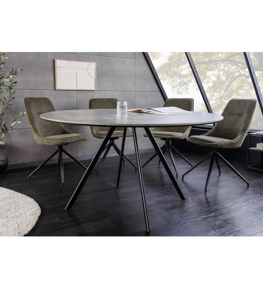 Stół ATELIER 120 cm kolor naturalnego kamienia szary*Invicta Interior