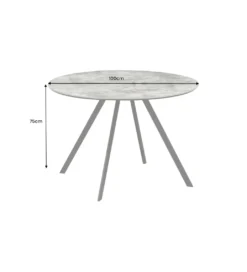 Stół ATELIER 100 cm kolor naturalnego kamienia szary*Invicta Interior Discount