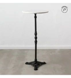 Stół AUESON 110 cm czarny blat w optyce marmuru*Zona-Design Sale