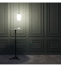 Stół AUESON 110 cm czarny blat w optyce marmuru*Zona-Design Sale