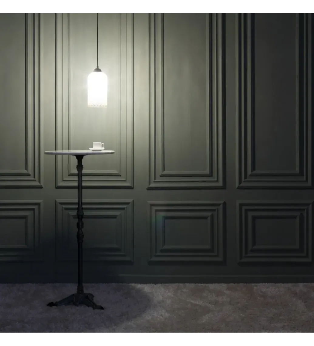 Stół AUESON 110 cm czarny blat w optyce marmuru*Zona-Design Sale