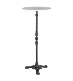 Stół AUESON 110 cm czarny blat w optyce marmuru*Zona-Design Sale