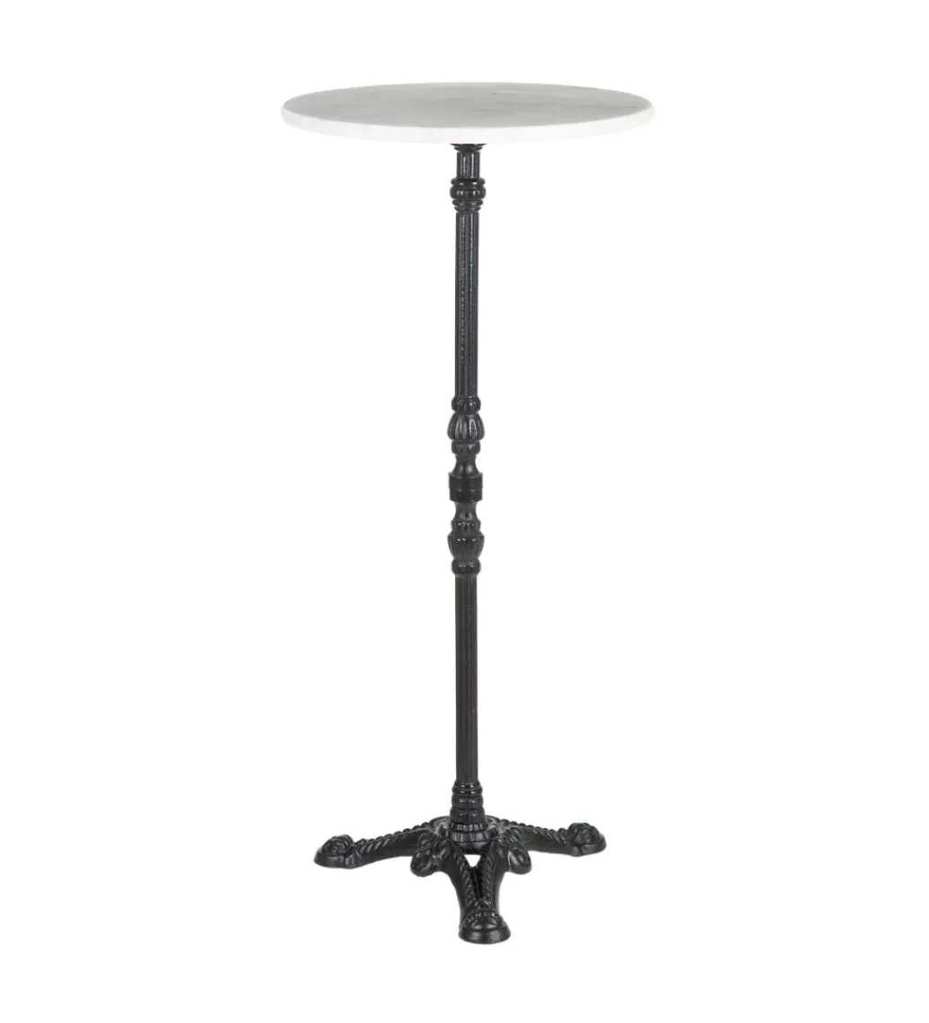 Stół AUESON 110 cm czarny blat w optyce marmuru*Zona-Design Sale