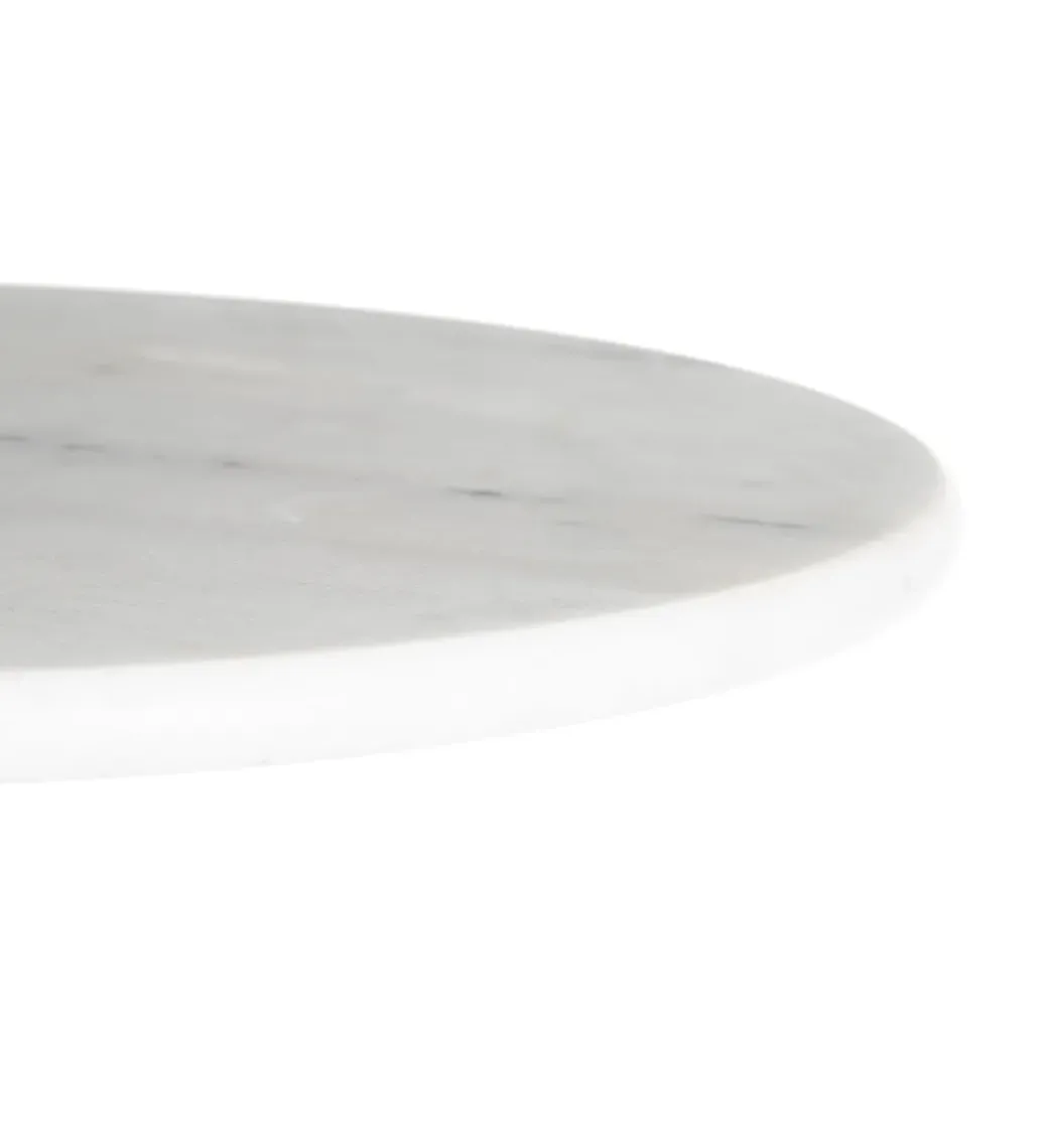 Stół AUESON 110 cm czarny blat w optyce marmuru*Zona-Design Sale