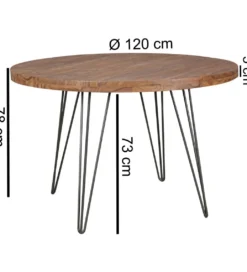 Stół BAGLI 120 cm drewno sheesham*WOHNLING, GERMANY Online