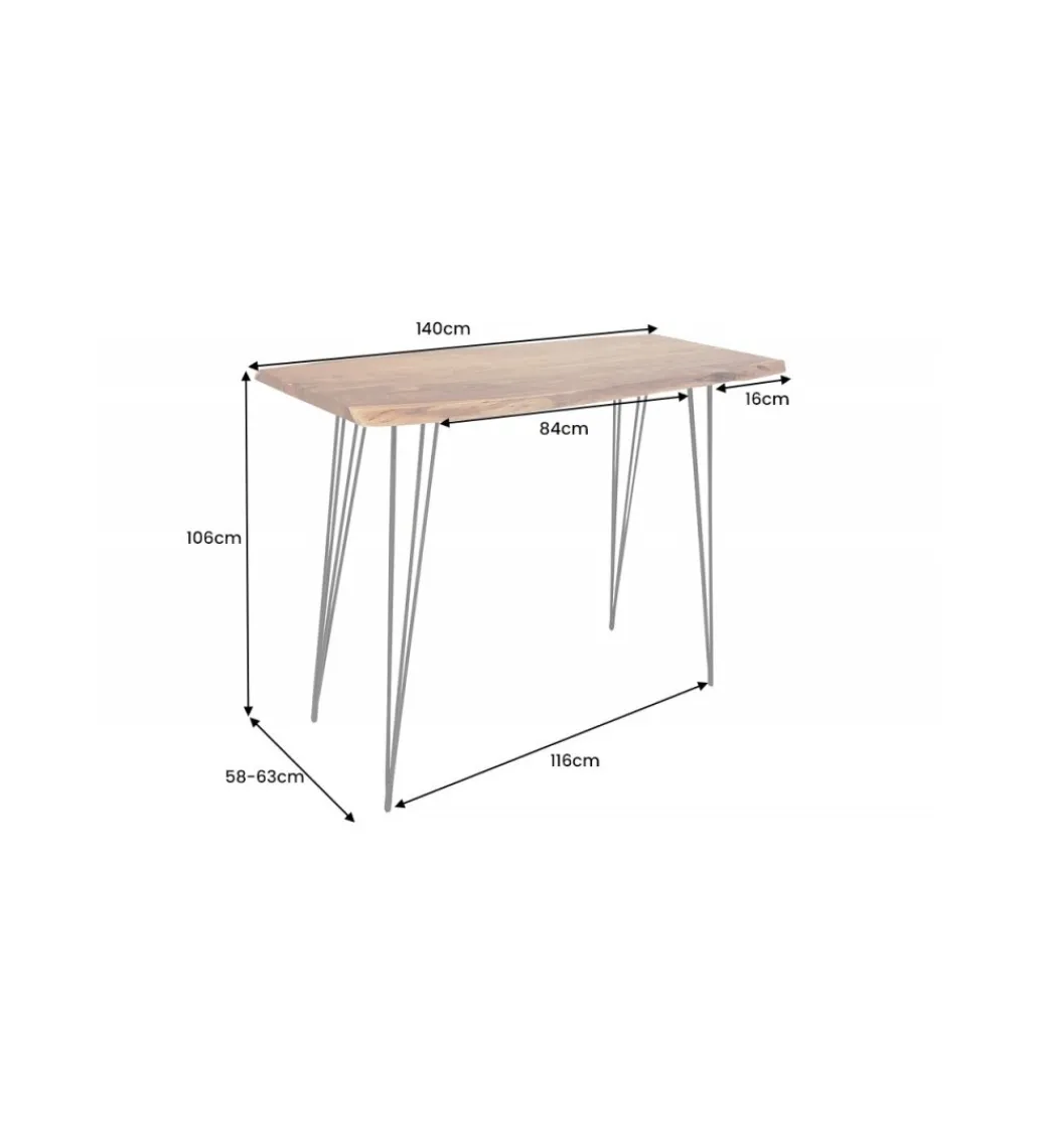 Stół barowy ARKTYKA 140 cm drewno akacja*Invicta Interior - przedsprzedaż Hot