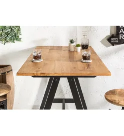 Stół barowy Castle 120 cm drewno dąb dziki*Invicta Interior - przedsprzedaż Clearance