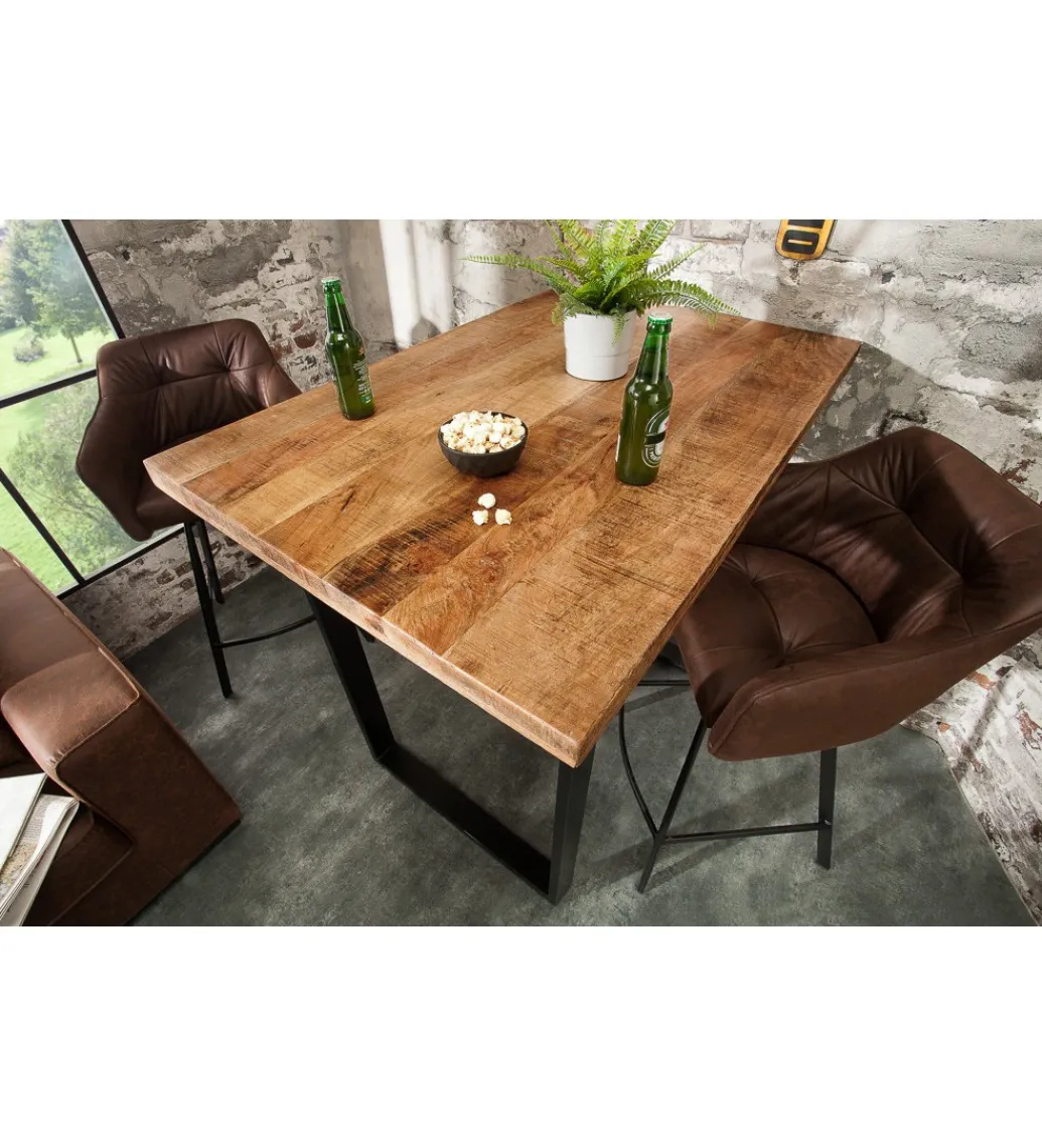 Stół barowy Iron Craft 120 cm drewno Mango*Invicta Interior New
