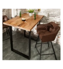 Stół barowy Iron Craft 120 cm drewno Mango*Invicta Interior New