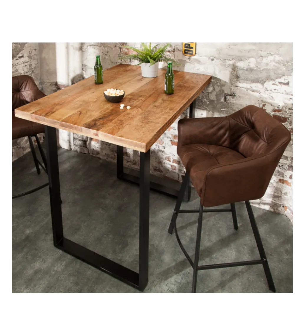 Stół barowy Iron Craft 120 cm drewno Mango*Invicta Interior New