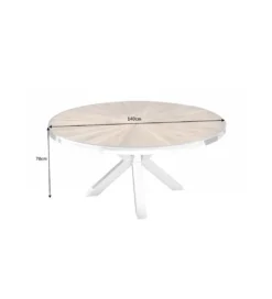 Stół Barracuda 140 cm drewno teak*Invicta Interior Outlet