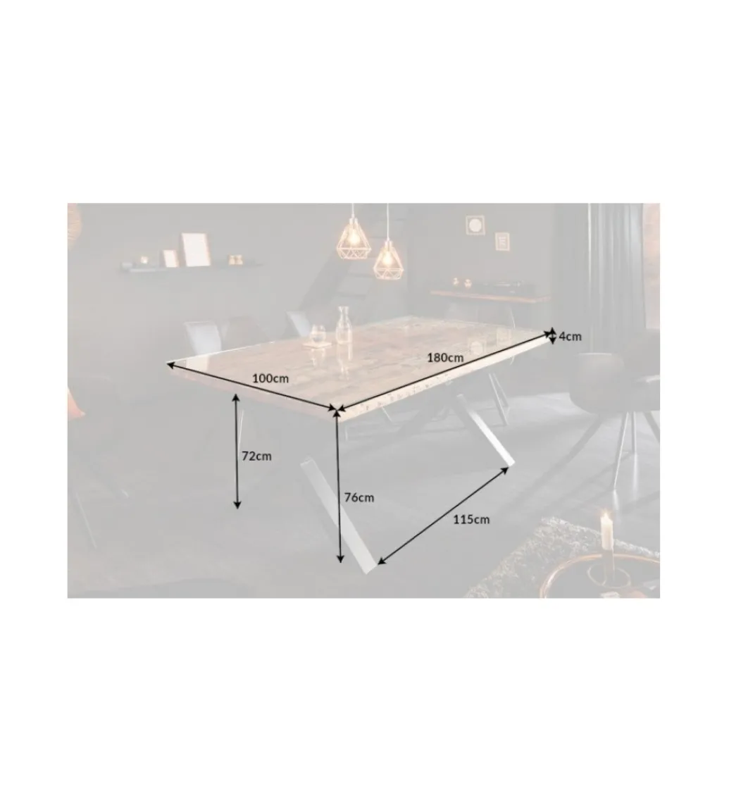 Stół Barracuda X 180 cm naturalny*Invicta Interior Discount