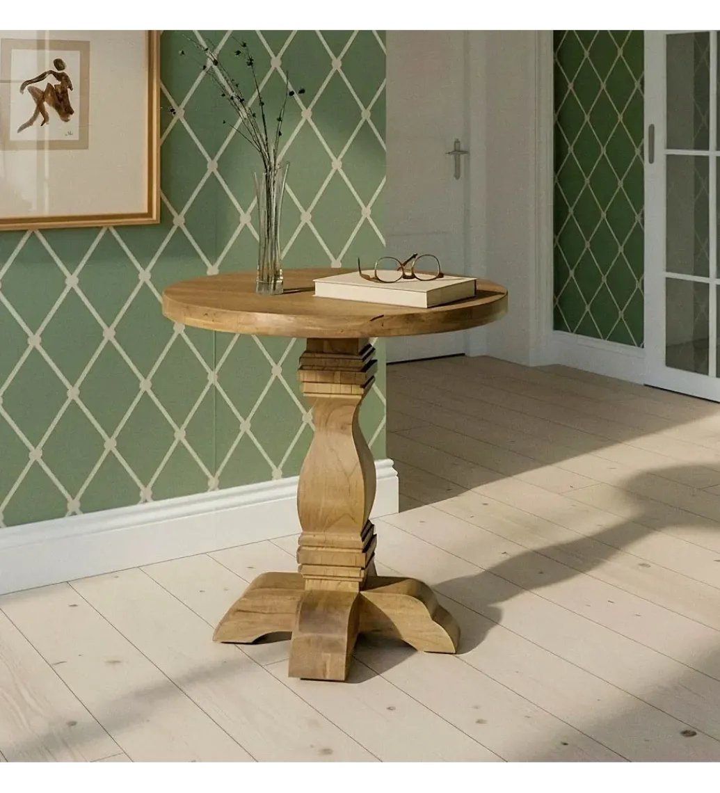 Stół BENAM 65 cm drewno mango naturalny*Zona-Design Sale