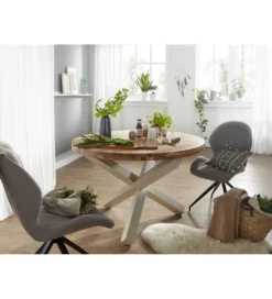 Stół BOHA 120 cm drewno akacja*WOHNLING, GERMANY Discount