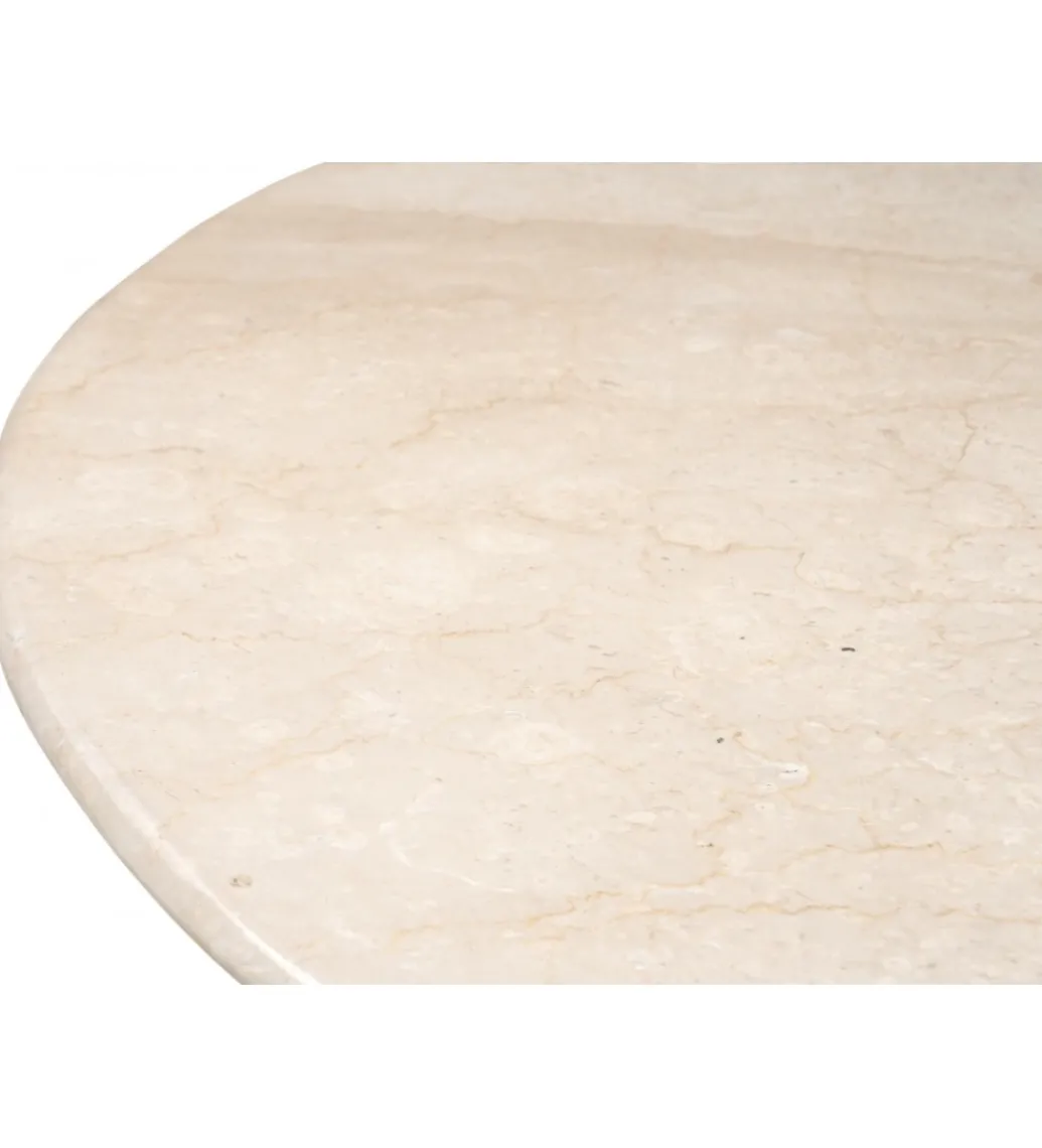 Stół Brix Bottecino 130 cm Marmur Drewno mango*LF-Design Discount