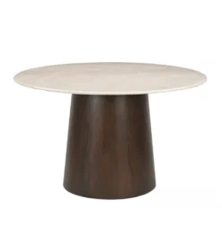 Stół Brix Bottecino 130 cm Marmur Drewno mango*LF-Design Discount