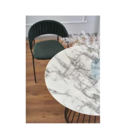 Stół BRODWAY 110 cm w optyce białego marmuru*Halmar Clearance