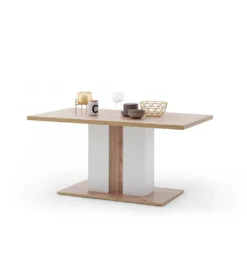 Stół CALI 160 cm w kolorze biało dębowym*MCA Discount