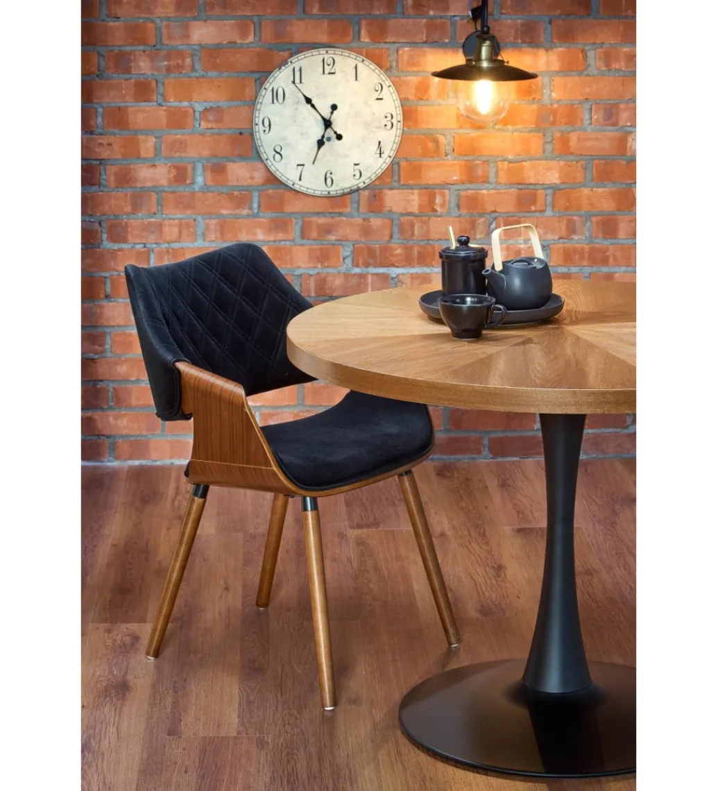 Stół CARMELO 100 cm w kolorze orzecha*Halmar New