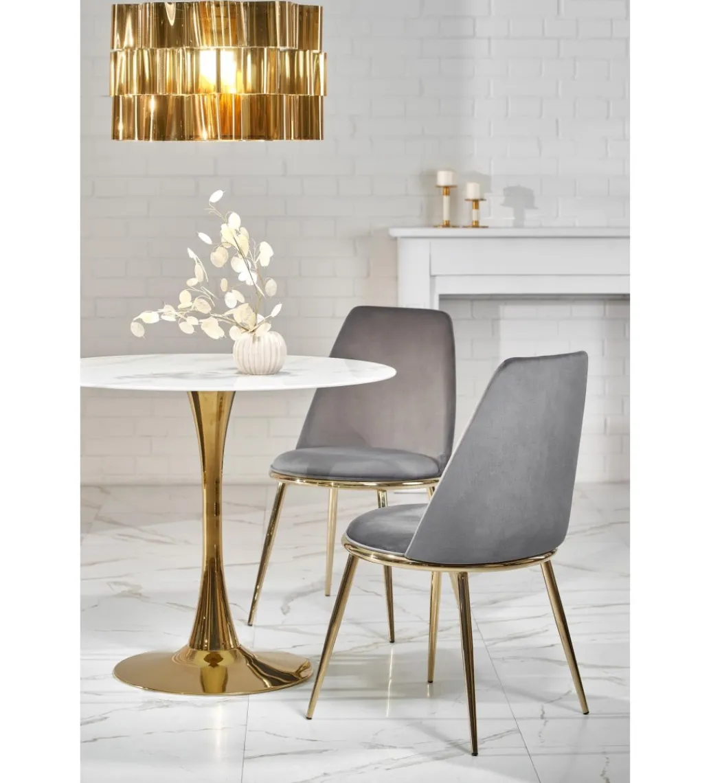 Stół CASEMIRO 90 cm w optyce białego marmuru*Halmar Discount
