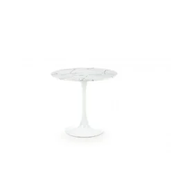 Stół DENVER 80 cm w optyce białego marmuru*Halmar Hot