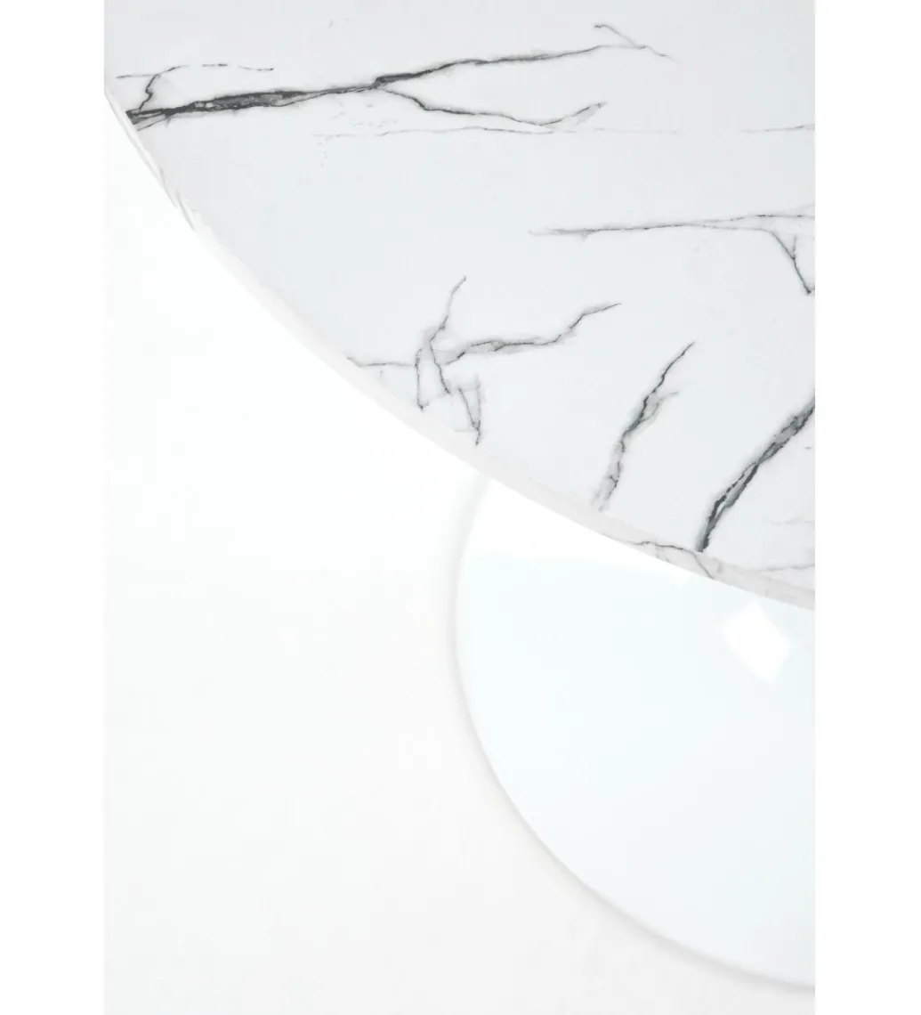 Stół DENVER 80 cm w optyce białego marmuru*Halmar Hot