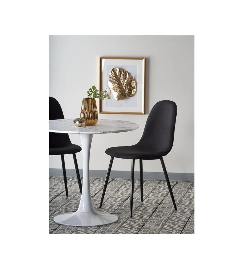 Stół DENVER 80 cm w optyce białego marmuru*Halmar Hot