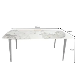 Stół DYLAN 180 cm ceramika w optyce marmuru*Invicta Interior Online