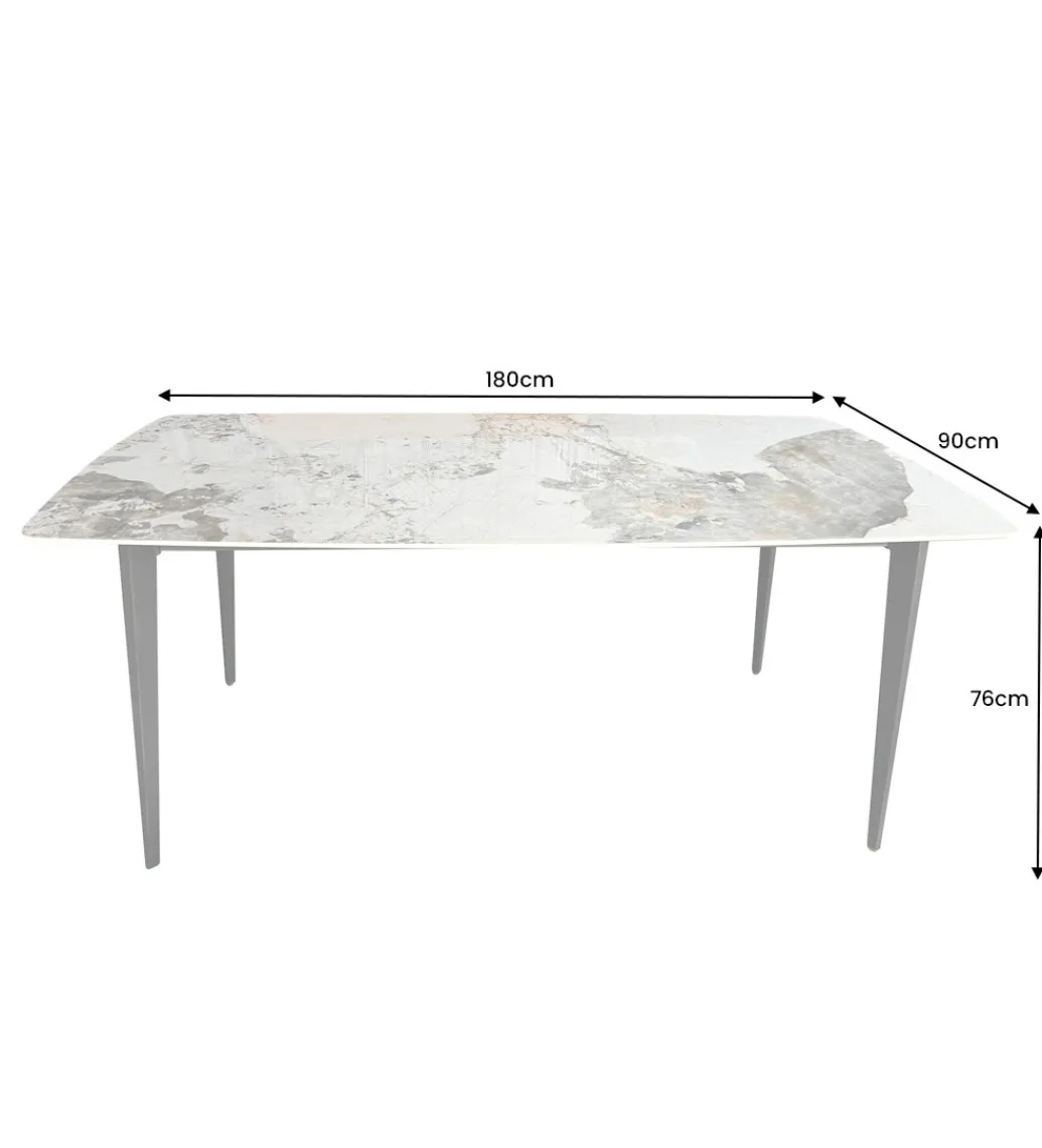 Stół DYLAN 180 cm ceramika w optyce marmuru*Invicta Interior Online