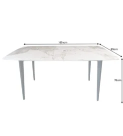 Stół DYLAN 160 cm ceramika w optyce marmuru*Invicta Interior