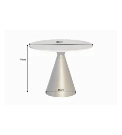 Stół ELEGANCIA 100 cm biały marmuru*Invicta Interior Hot