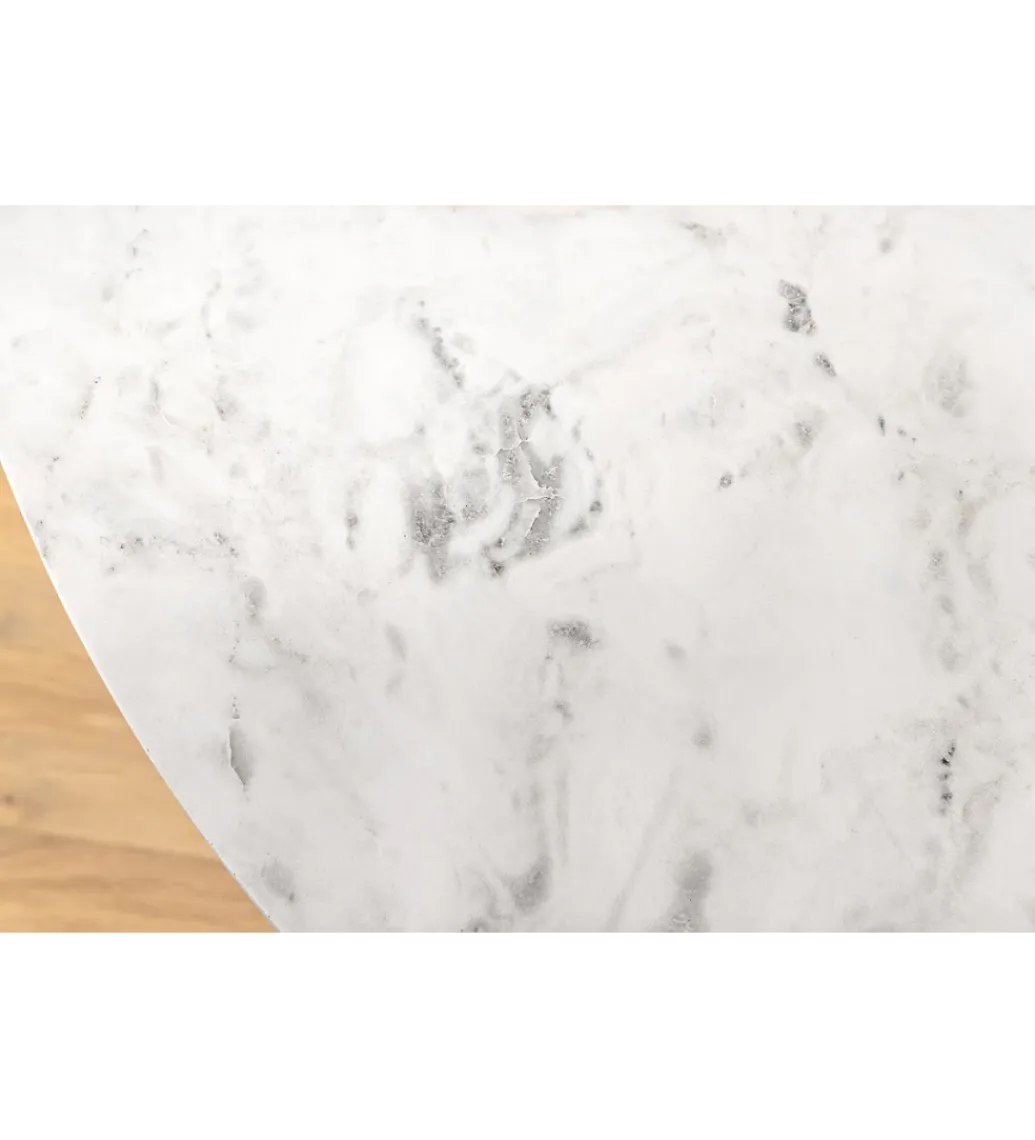 Stół ELEGANCIA 100 cm biały marmuru*Invicta Interior Hot