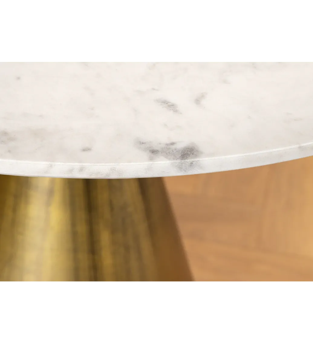 Stół ELEGANCIA 100 cm biały marmuru*Invicta Interior Hot
