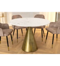 Stół ELEGANCIA 100 cm biały marmuru*Invicta Interior Hot