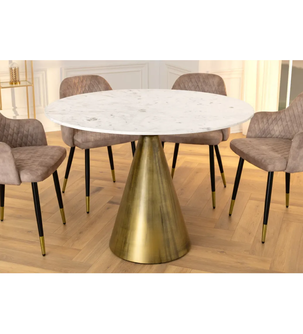 Stół ELEGANCIA 100 cm biały marmuru*Invicta Interior Hot
