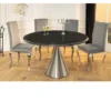 Stół ELEGANCIA 130 cm w optyce czarnego marmuru*Invicta Interior