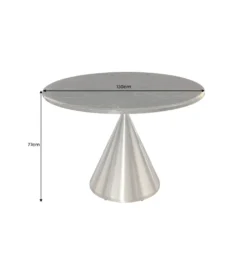 Stół ELEGANCIA 130 cm w optyce czarnego marmuru*Invicta Interior
