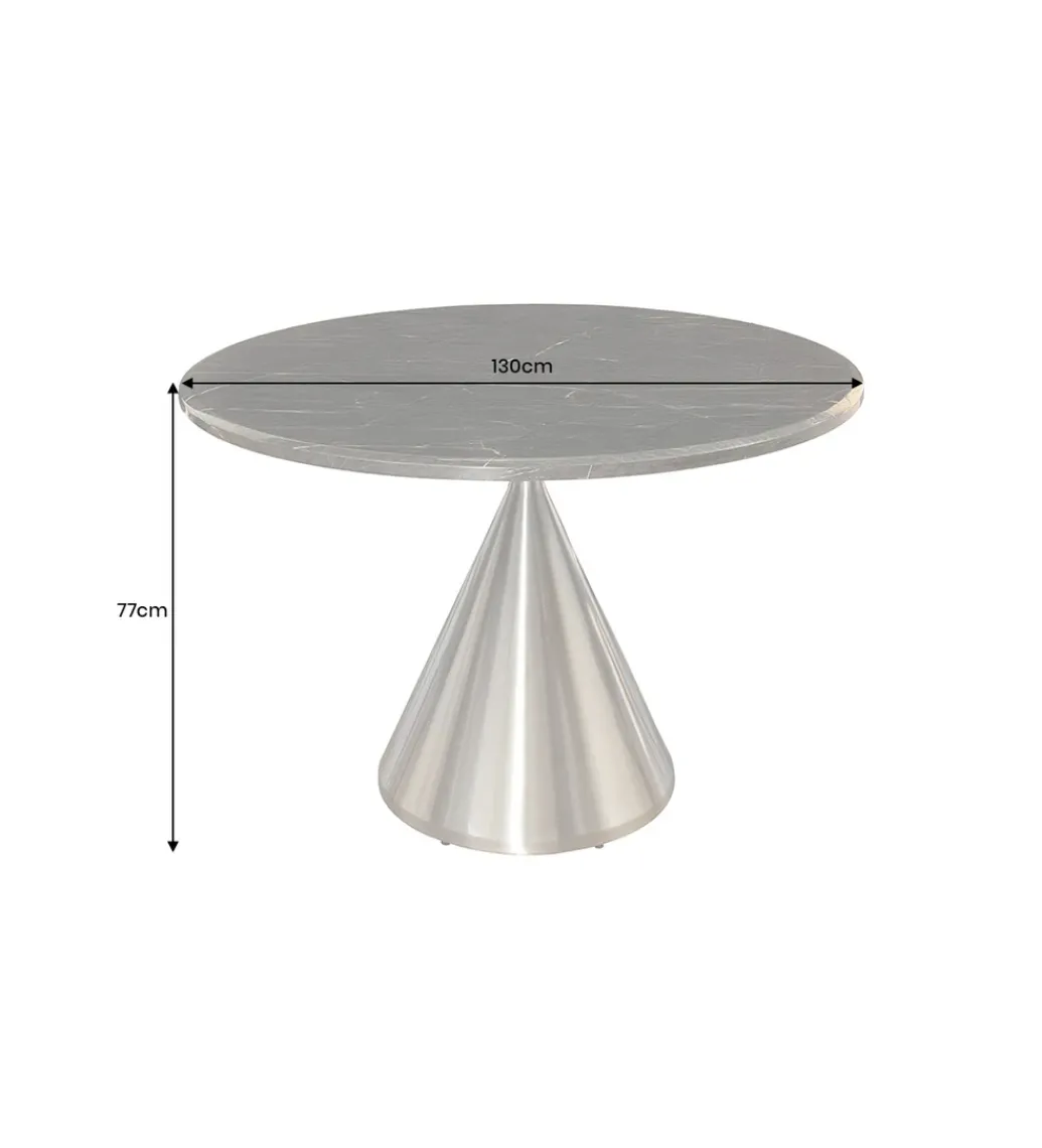 Stół ELEGANCIA 130 cm w optyce czarnego marmuru*Invicta Interior
