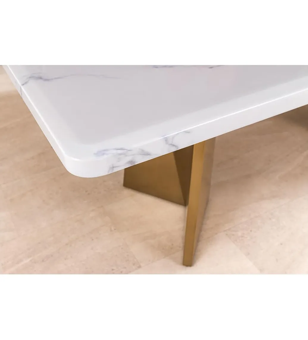 Stół EXTRAVAGANCIA 200 cm blat z białego marmuru*Invicta Interior - przedsprzedaż Best