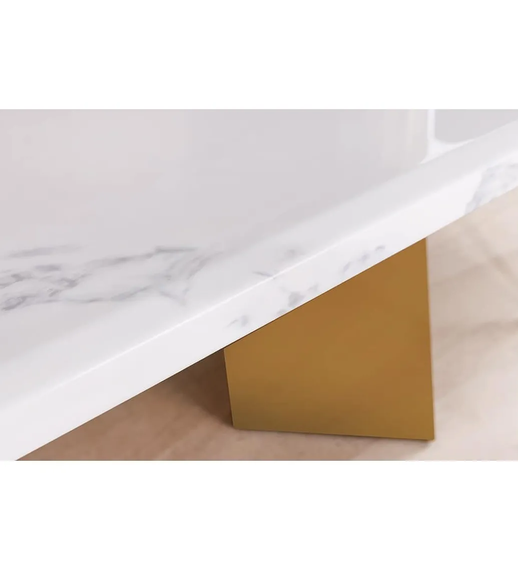 Stół EXTRAVAGANCIA 200 cm blat z białego marmuru*Invicta Interior - przedsprzedaż Best