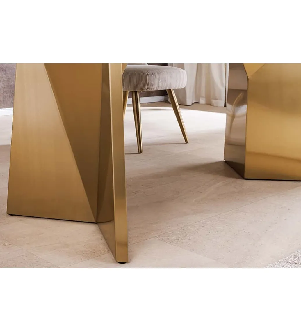 Stół EXTRAVAGANCIA 200 cm blat z białego marmuru*Invicta Interior - przedsprzedaż Best