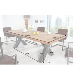 Stół FACTORY 200 cm Thor drewno dębowe*Invicta Interior