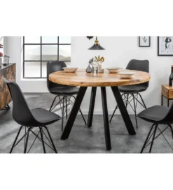 Stół Factory Iron Craft 120 cm drewno Mango*Invicta Interior