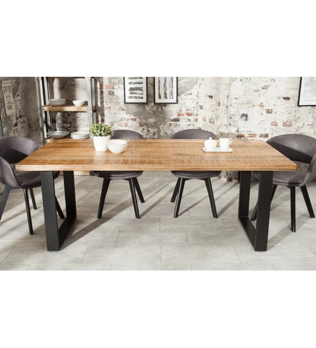 Stół Factory Iron Craft 200 cm drewno Mango*Invicta Interior Online