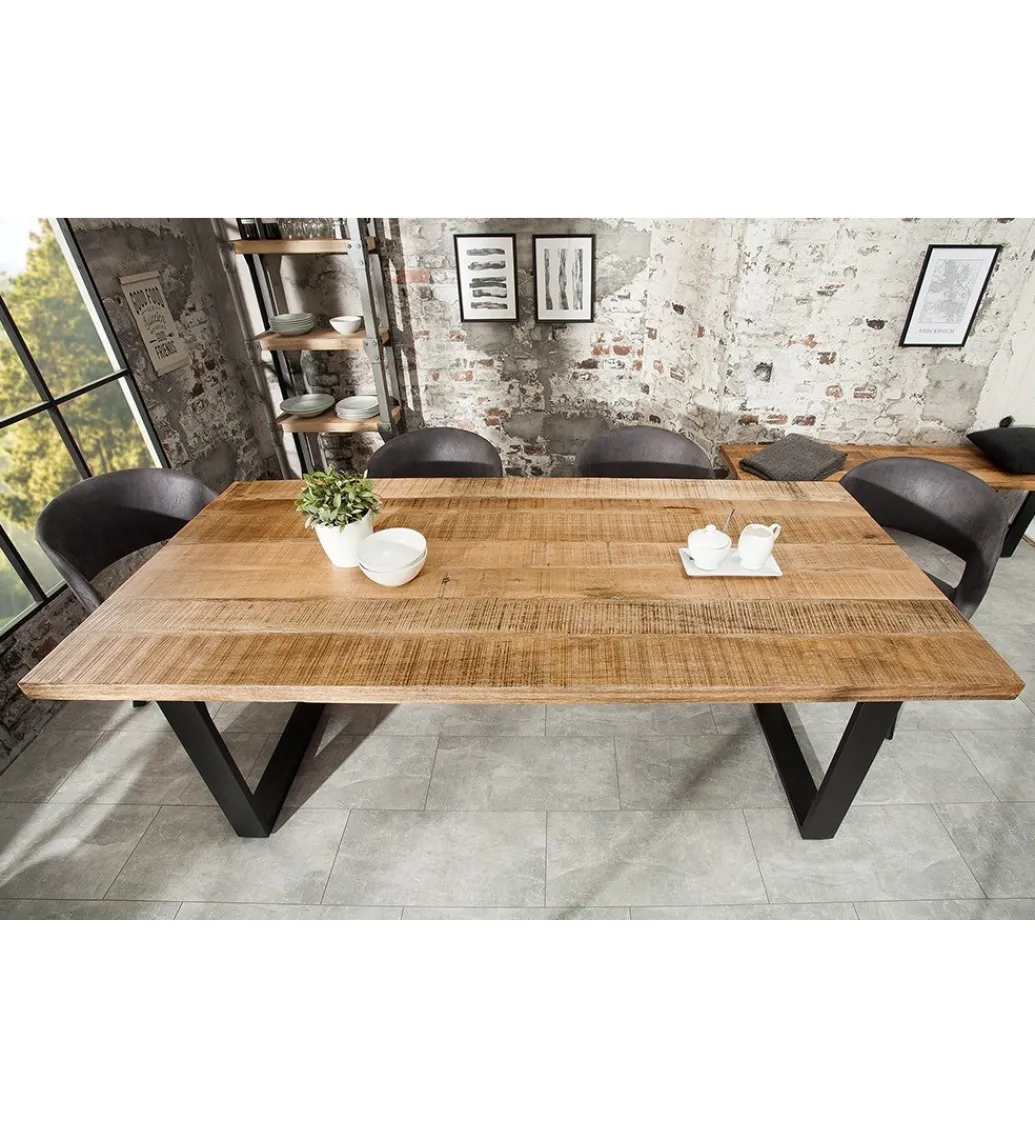 Stół Factory Iron Craft 200 cm drewno Mango*Invicta Interior Online